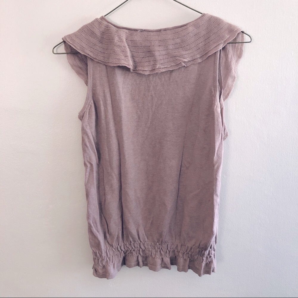 LOFT | Ruffle Sleeve Top - Picture 2 of 2